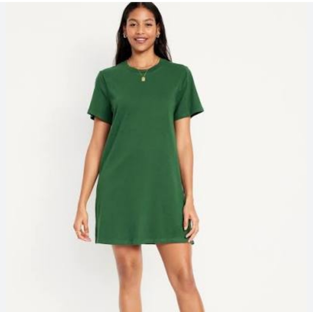 Old Navy Forest Green Long T Shirt Dress Size Large